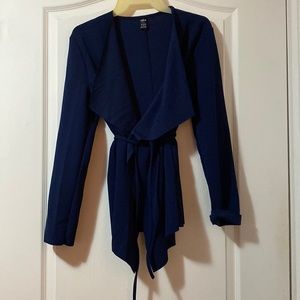 SHEIN waterfall collar belted coat